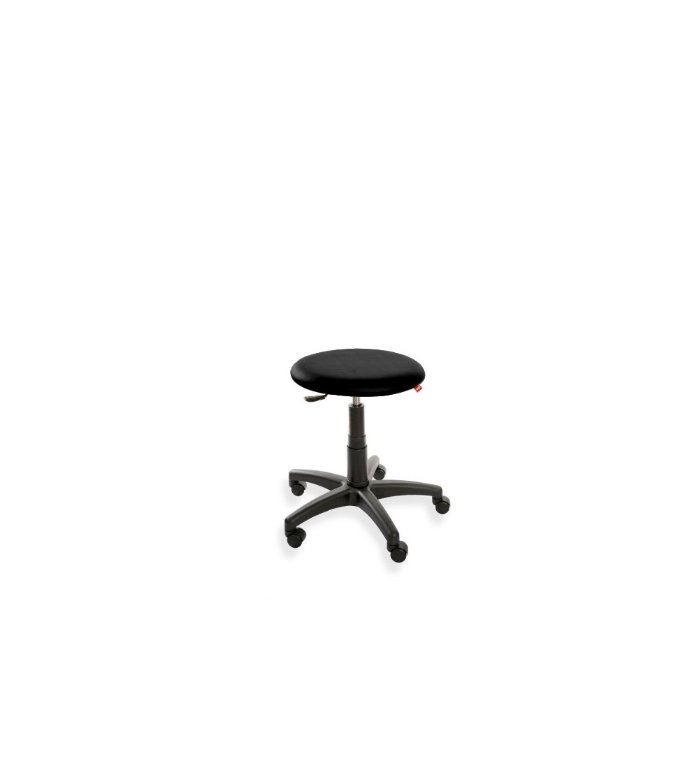 Taboret, stołek, hoker ErgoTab Eco, na kółkach, ekoskóra