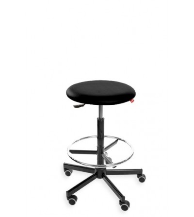 Taboret, stołek, hoker BlackTab Eco- ekoskóra, stopki, podnóżek
