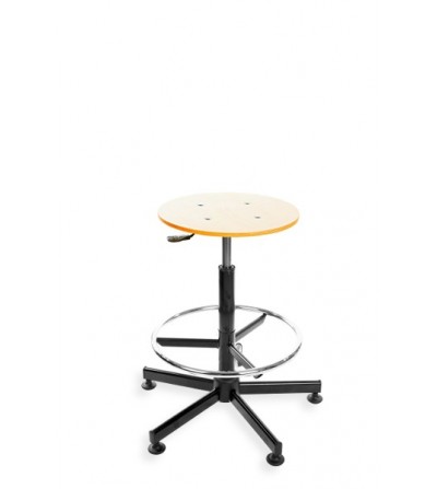 Taboret, stołek, hoker BlackTab 02 ze sklejki lakierowanej, podnóżek