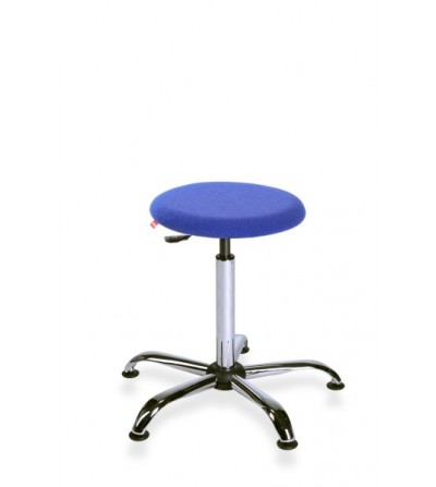 Taboret, stołek, hoker BlackTab 01 chromowana podstawa, stopki