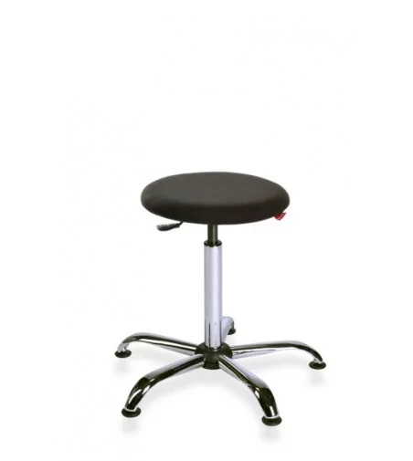 Taboret, stołek, hoker BlackTab 01 chromowana podstawa, stopki