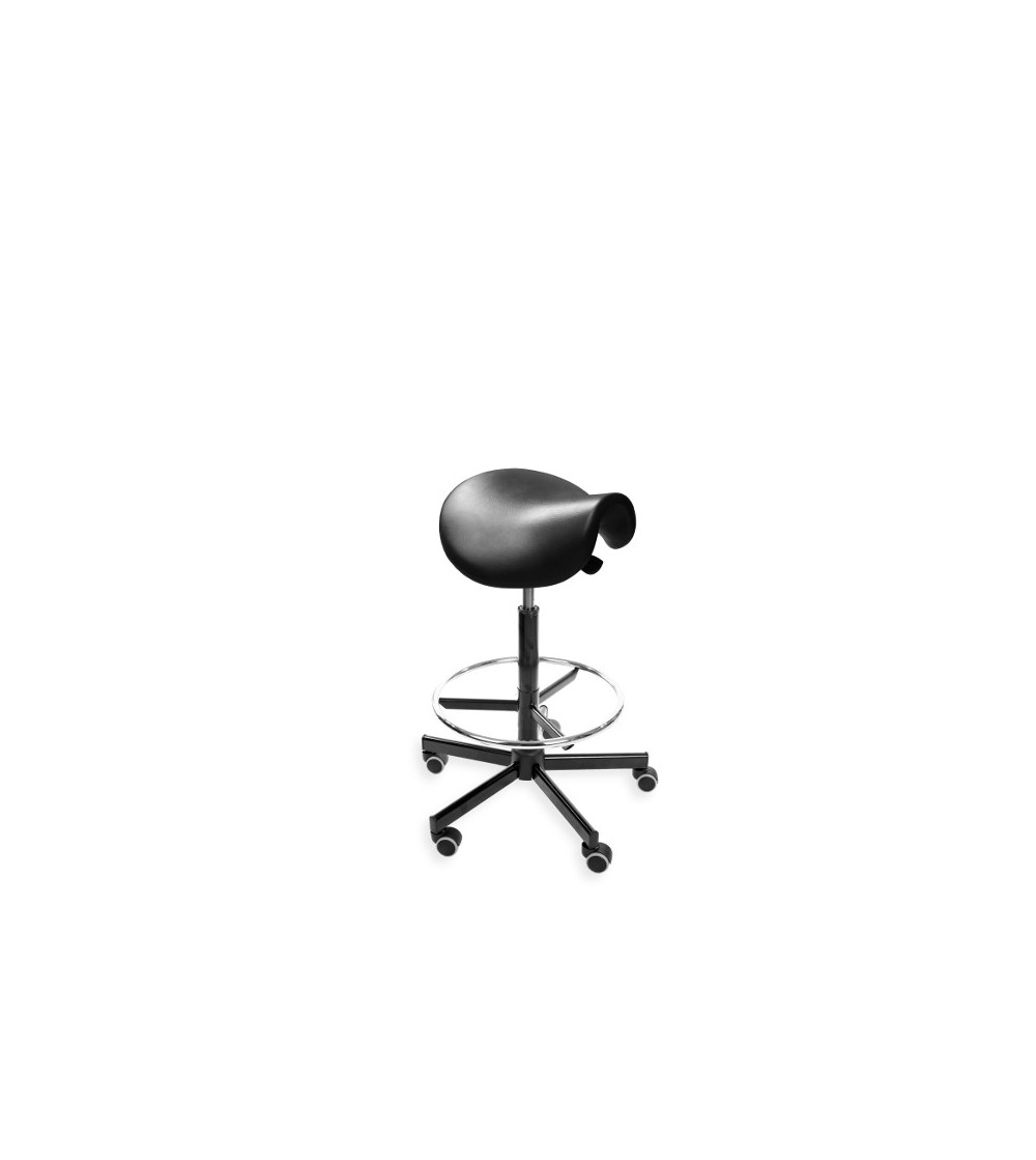 Taboret - siodło PurDżokej z pianki - na kółkach, z podnóżkiem
