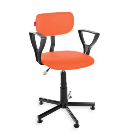 Ergonomiczne krzesło laboratoryjne Black Eco - stopki, podłokietniki