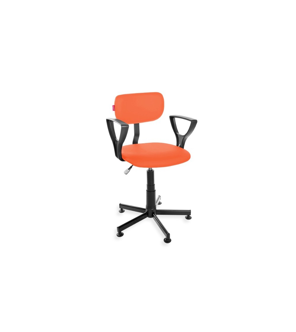 Ergonomiczne krzesło laboratoryjne Black Eco - stopki, podłokietniki