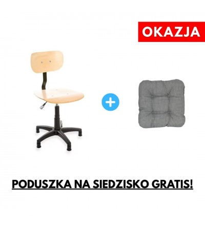 Krzesło przemysłowe ErgoPlus 02, ze sklejki lakierowanej, na stopkach